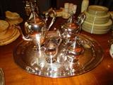 Gorham "Colony" silver-plate tea/coffee service