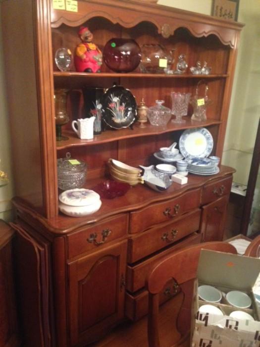 Dining room sideboard and hutch $200.00