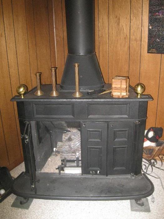 Black wood stove - $125