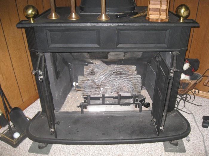 Gas wood stove - $125