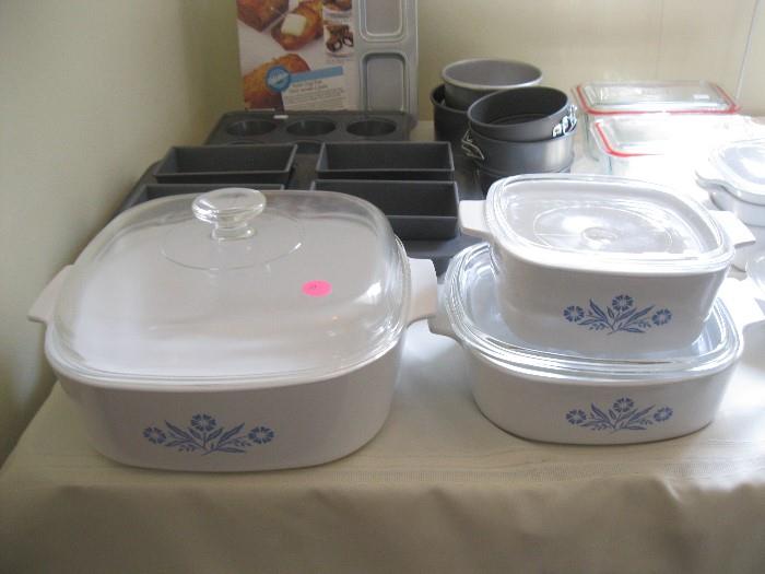 Corning Ware with lids