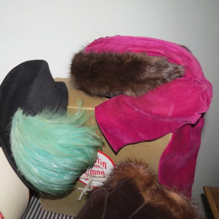 Fur and Feather Vintage Hats