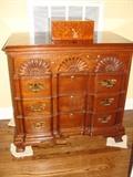 Beautiful Block Style Chest with marble top