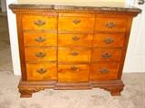 Block Style Marble Topped 4 Drawer Chest