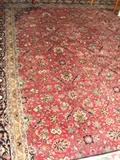Very fine quality Pakastani 16/18 Tabriz. Approx 9' x 12' Completely Handknotted and Handmade, a combination of wool and silk and is signed by the Master Weaver