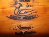 H. Broad River Decoy Company carved wooden duck decoy tray