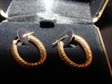 18k Gold Rope Earring 