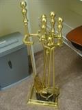 Brass Fireplace Tool Set