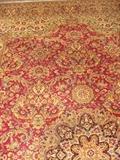 Beautiful Whittall Rug Celanglo, Needlepoint Weave, Pattern 692, Color 373, Size 9 x 12, Register # 5291, Whittall Assoc. Inc. Worcester, Mass.
