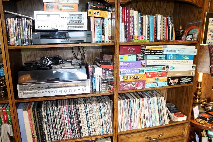 Lots of records, stereo equipment, games, puzzles, and more!