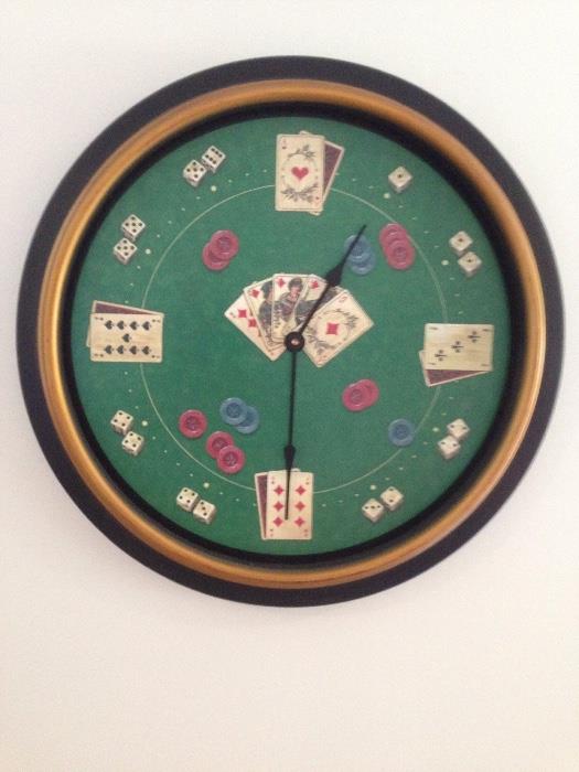 High stakes wall clock 
