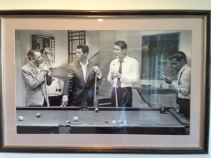 Framed picture  of the "Rat Pack"