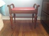 Wood/leather foot stool....in very good condition