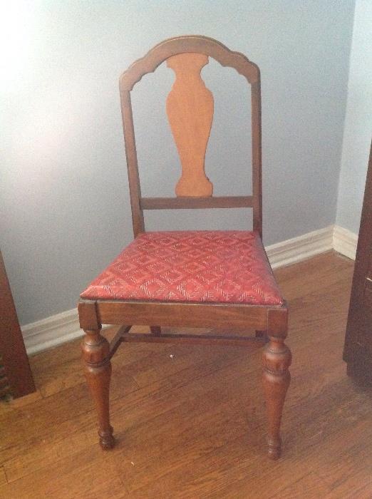 Wood/leather chair, very old...in good condition