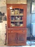 wooden curio cabinet