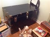 large metal trunk….very good condition, inside and out