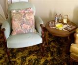 Lovely Light Mint Green Upholstered Chairs, Pillows, & More