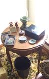 Vintage Cherry Wood French Provincial Lamp Table & More