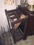 Antique turned leg umbrella stand