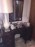 Vintage Federal style Boudoir table and mirror