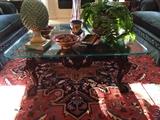 Glass top coffee table