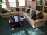 Custom Italian leather sectional 
