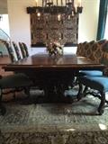 ~ Large Antique Italian Dining Table 13'L x 5'W in Dark Walnut
Retail $27,500.00
Estate $22,500.00