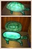 Czechoslovakian Pre World War ll gorgeous Malachite Turtle Bowl. 