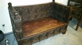 Antique Cathedral bench.  Super heavy and solid