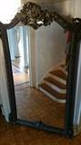 Massive floor to ceiling mirror with decorative frame