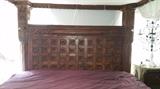 headboard is old church door