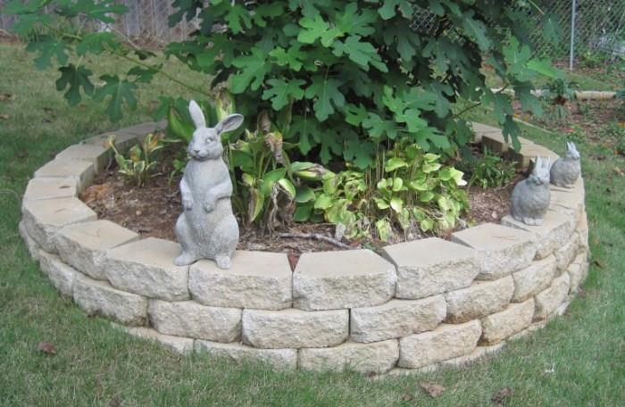 Yard bunnies, concrete