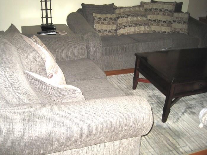 Living room couch and loveseat