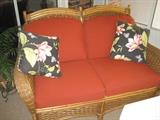 Wicker loveseat