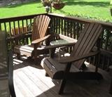 Redwood outdoor chairs