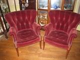 Velour Chair Pair