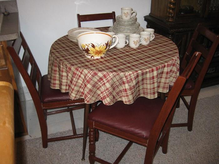 small table and 4 chairs