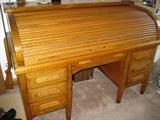 Huge roll top desk in oak