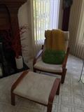 chair and ottoman - decorative pillows and throws 