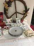 Christmas dishes  - pottery barn and crate and barrel