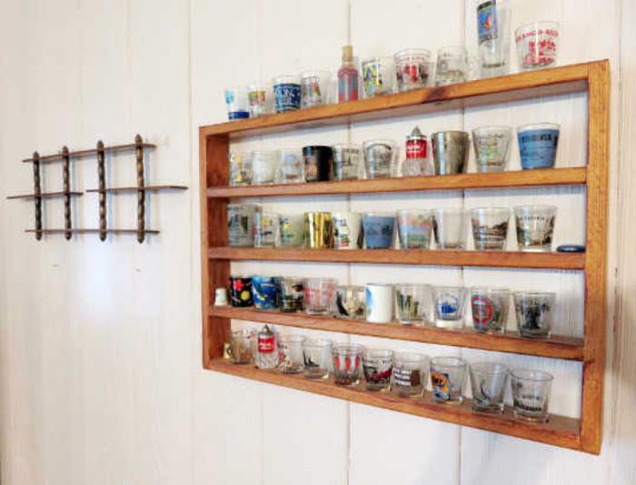 Jigger collection and shelves