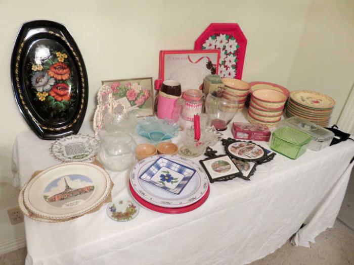 Various home decor and dishes