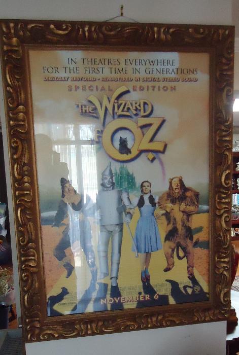 Large framed Wizard of oz poster