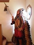 Fiberglass Cigar Store Indian, HUGE!