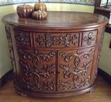 Ornately Carved Oval Buffet Server