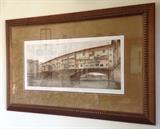 Framed Scene on Italian Bridge