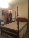 #4A Full Summter full maple 4 post bed $175