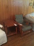 
#64 maple end table $30
#59 green chair $30