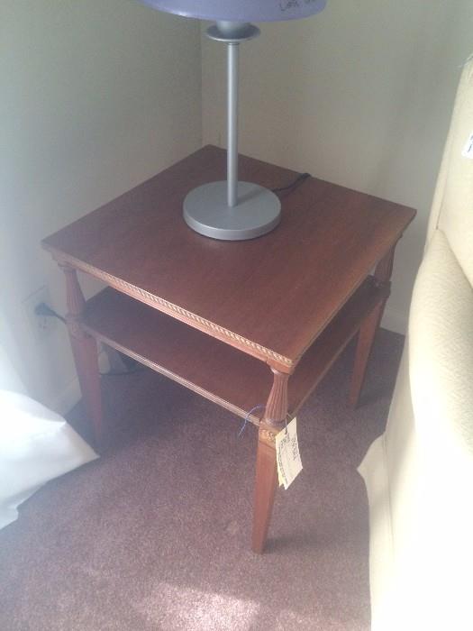 
#31 Square end table with shelf $75