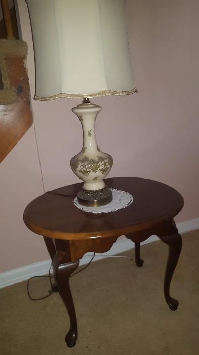 Thomasville Cherry Oval Shaped End Table